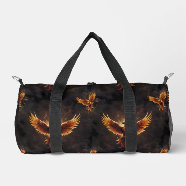 Fiery Phoenix Cushion Duffle Bag (Front)