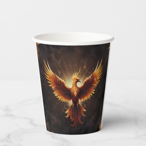 Fiery Phoenix Cushion Paper Cups