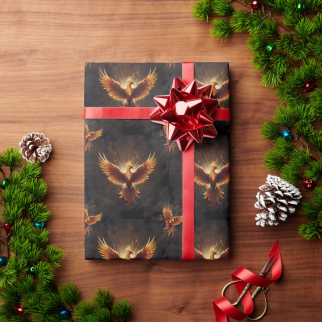 Fiery Phoenix  Wrapping Paper (Holiday Gift)