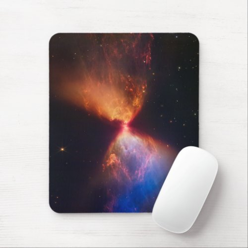 Fiery Protostar Hourglass  NIRCam  JWST Mouse Pad