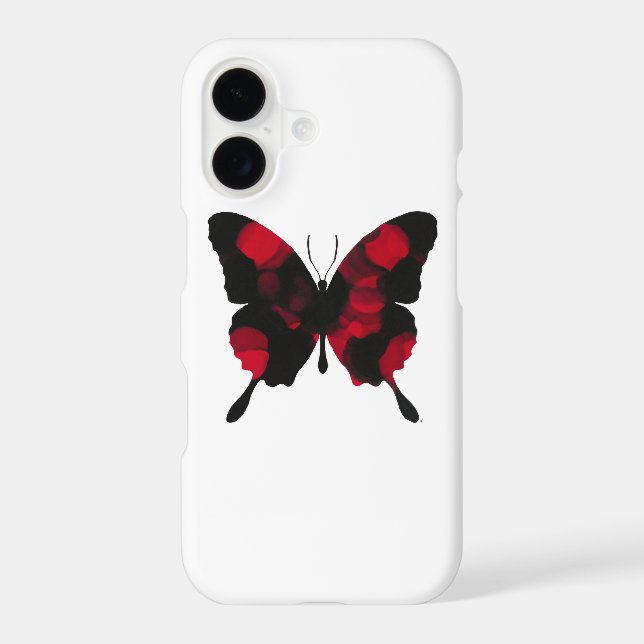 Fiery Red Butterfly Iphone Case (Back)