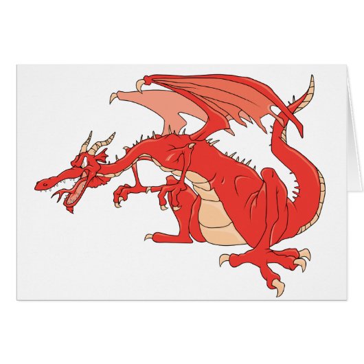 Fiery Red Dragon Cards (Front Horizontal)