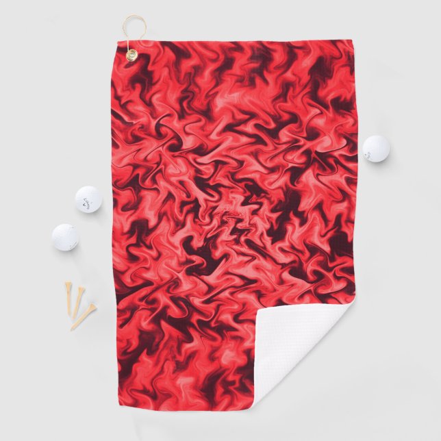 Fiery Red Golf Towel (InSitu)