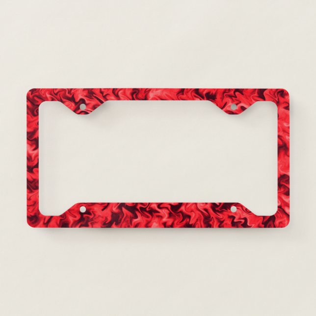 Fiery Red License Plate Frame (Front)