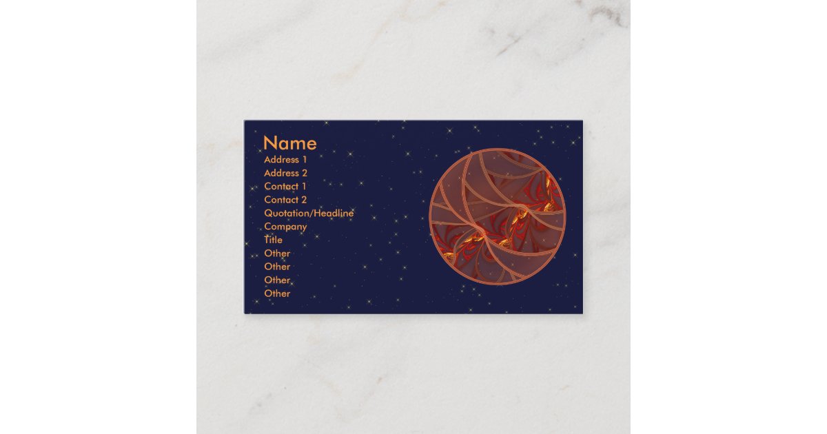 Fiery Red Moon Business Card