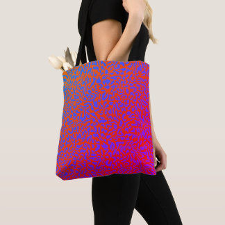 Fiery Red Orange Leopard with Purple and Blue Tote Bag