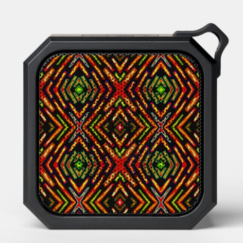 Fiery Red Orange Neon Green Bluetooth Speaker