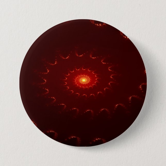 Fiery Red Sparkle Swirl Gradient Button (Front)