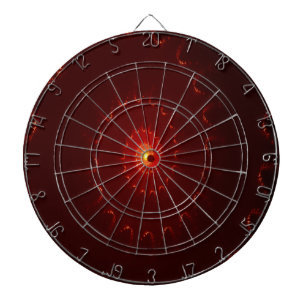 Fiery Red Sparkle Swirl Gradient Dart Board