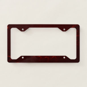 Fiery Red Sparkle Swirl Gradient License Plate Frame