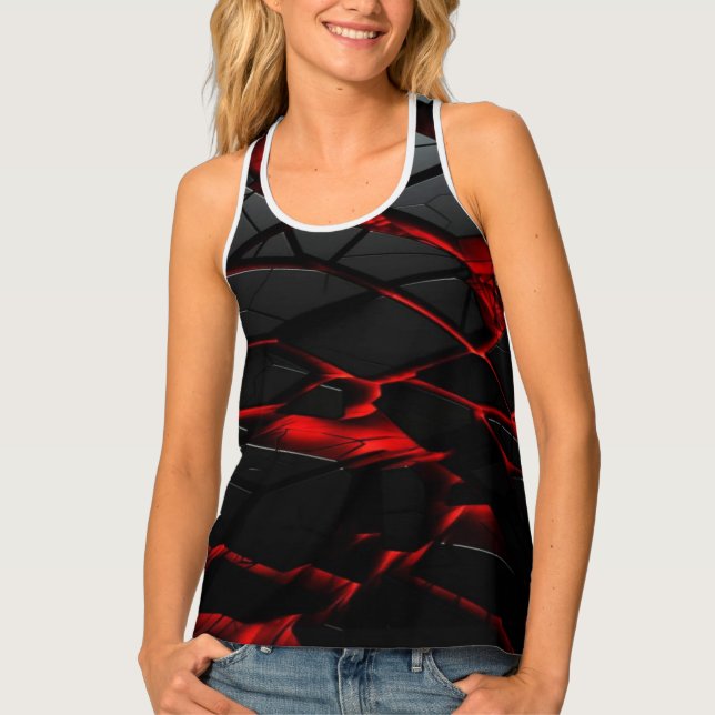 Fiery Red Unisex Athletic Tank Top  (Front)