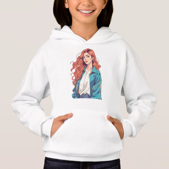 Fiery Redhead Aesthetic Hoodie (Front)