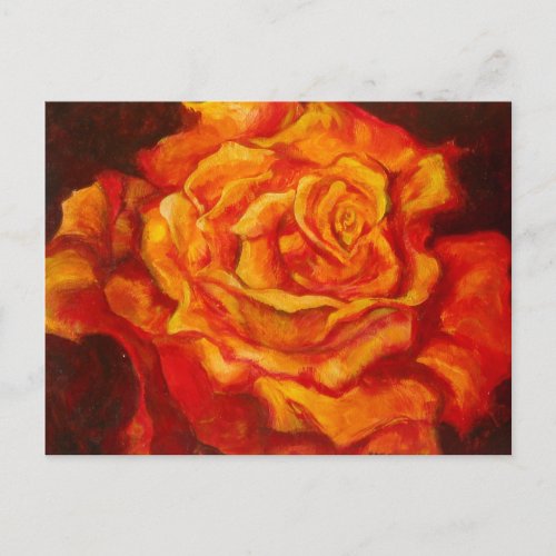 Fiery Rose Artists Painting Postcard