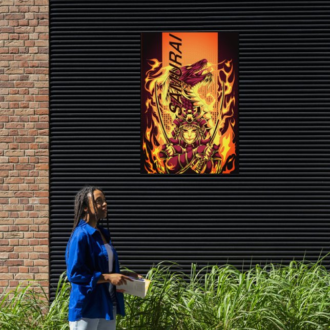 Fiery Samurai Rising Poster (Creator Uploaded)