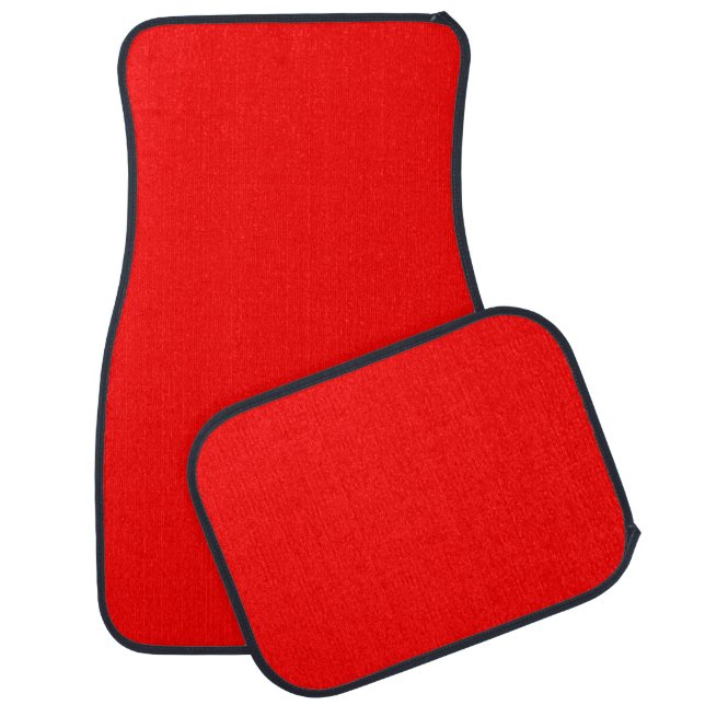 Fiery Scarlet Red Palette Car Floor Mat (Set)