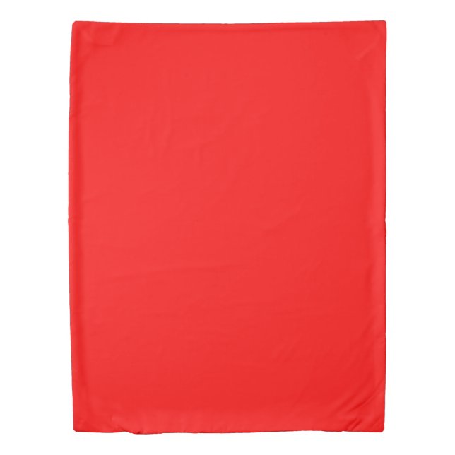 Fiery Scarlet Red Palette Duvet Cover (Front)
