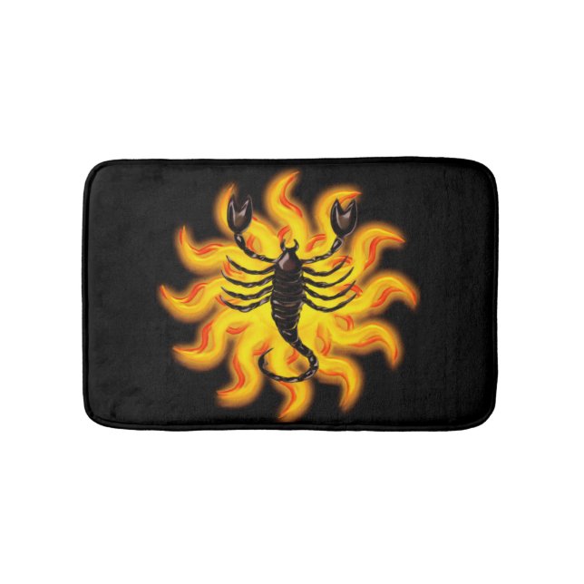 Fiery Scorpio Bathroom Mat (Front)