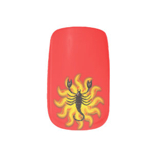 Fiery Scorpio Minx Nail Art