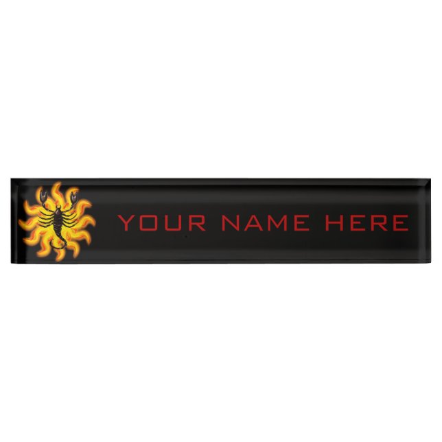 Fiery Scorpio Name Plate (Front)