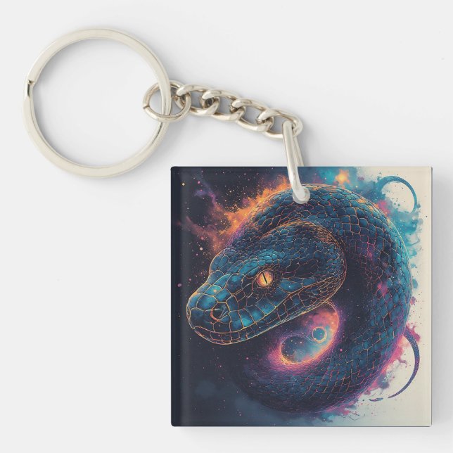 Fiery Serpent with Dynamic Energy Keychain (Front)