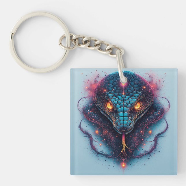 Fiery Serpent with Dynamic Energy Keychain (Front)