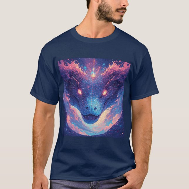 Fiery Serpent with Dynamic Energy T-Shirt (Front)