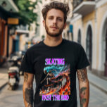 Fiery Skating Skeleton A Death-Defying Ride T-Shirt