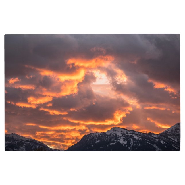 Fiery Skies Metal Print (Front)