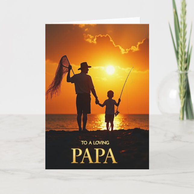 Fiery Sky Fathers Day Memory Card (Front)