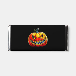 Fiery Smiling Pumpkin Fiery Halloween Party Hershey Bar Favors
