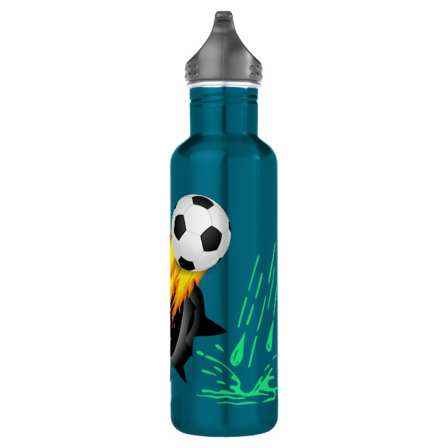 Fiery Soccer Ball Water Bottles