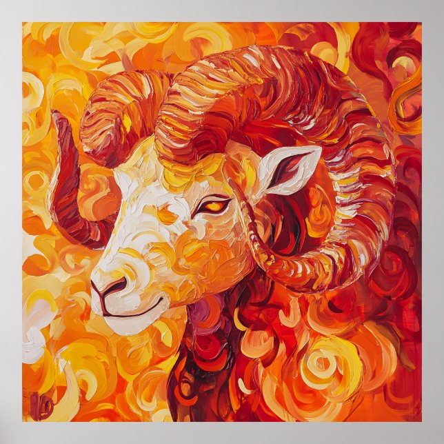 Fiery Solar Capricorn Spirit Poster (Front)
