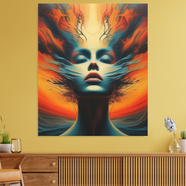Fiery Soul Canvas Print (Insitu(LivingRoom))