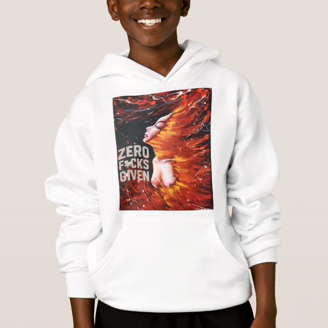 Fiery Spirit" Boys' Hoodie (Front)