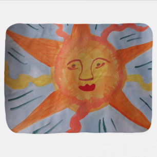Fiery Sun Baby Blanket