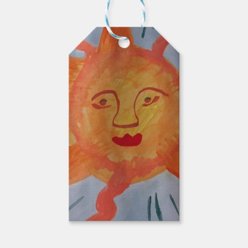 Fiery Sun Gift Tag