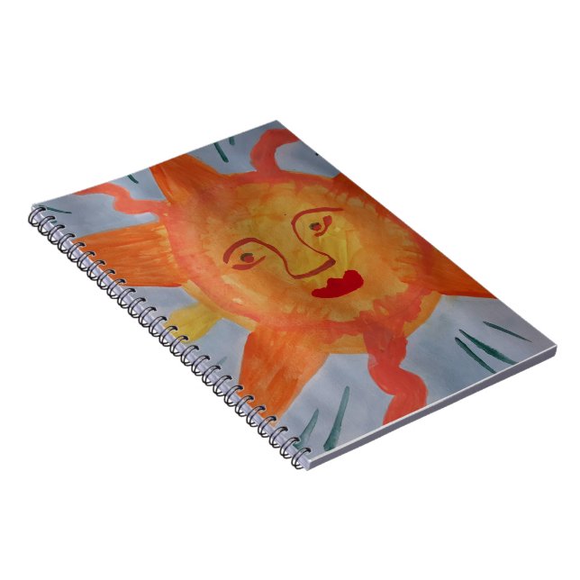 Fiery Sun Spiral Notebook (Right Side)