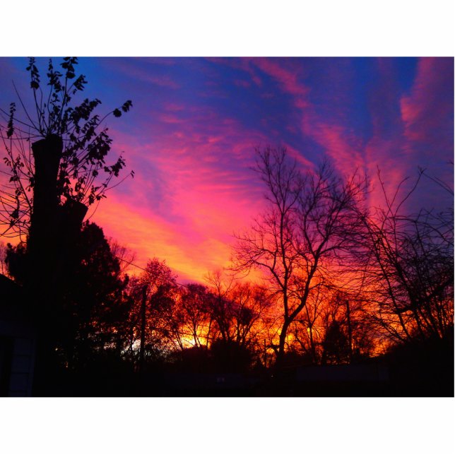 Fiery Sunset Photo Sculpture (Front)