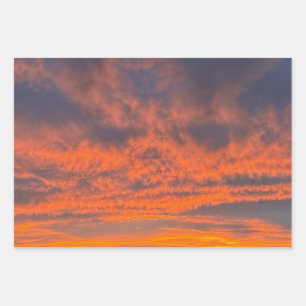 Fiery Sunset Wrapping Paper Sheets