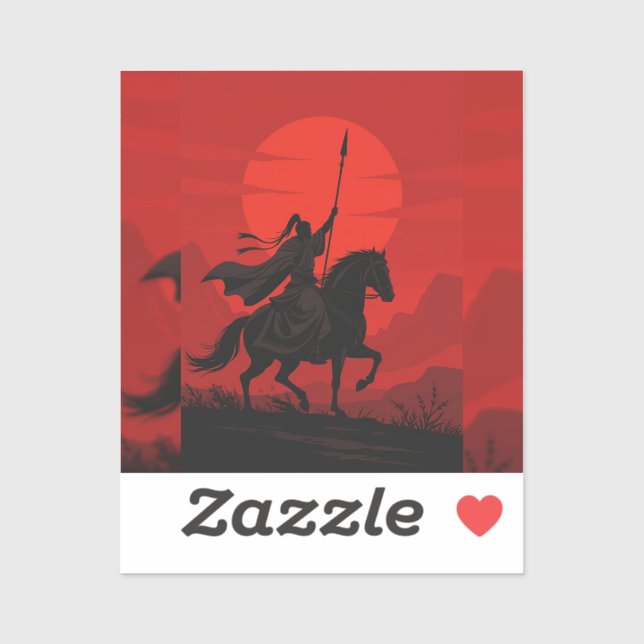 🔥 Fiery Sword Slash – Epic Anime Warrior in Actio Sticker (Sheet)