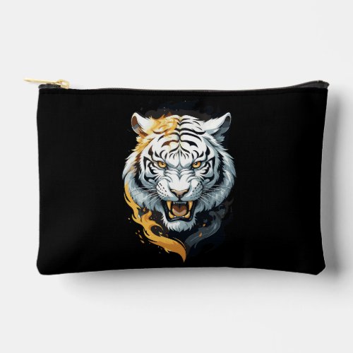 Fiery tiger design accessory pouch