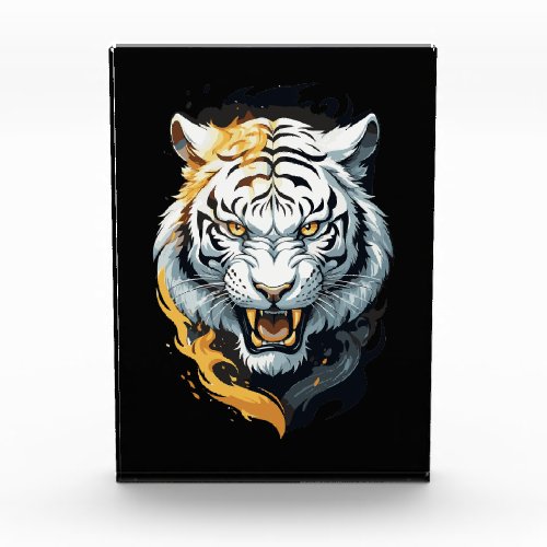 Fiery tiger design acrylic award