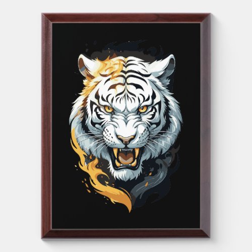 Fiery tiger design award plaque