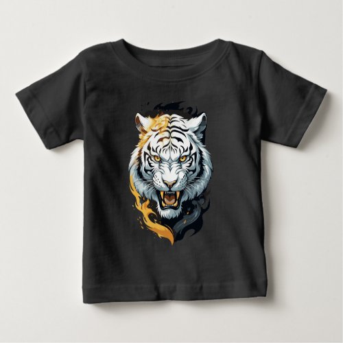 Fiery tiger design baby T_Shirt