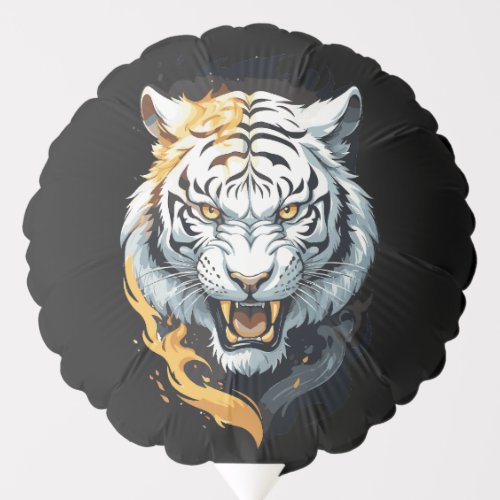 Fiery tiger design balloon