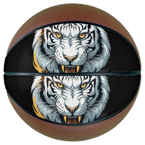 Fiery tiger design basketball