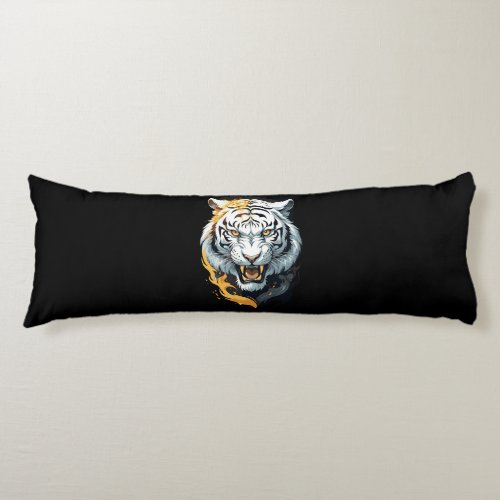 Fiery tiger design body pillow