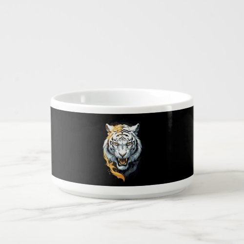 Fiery tiger design bowl