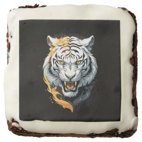 Fiery tiger design brownie