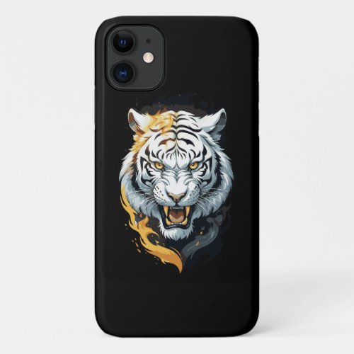 Fiery tiger design iPhone 11 case